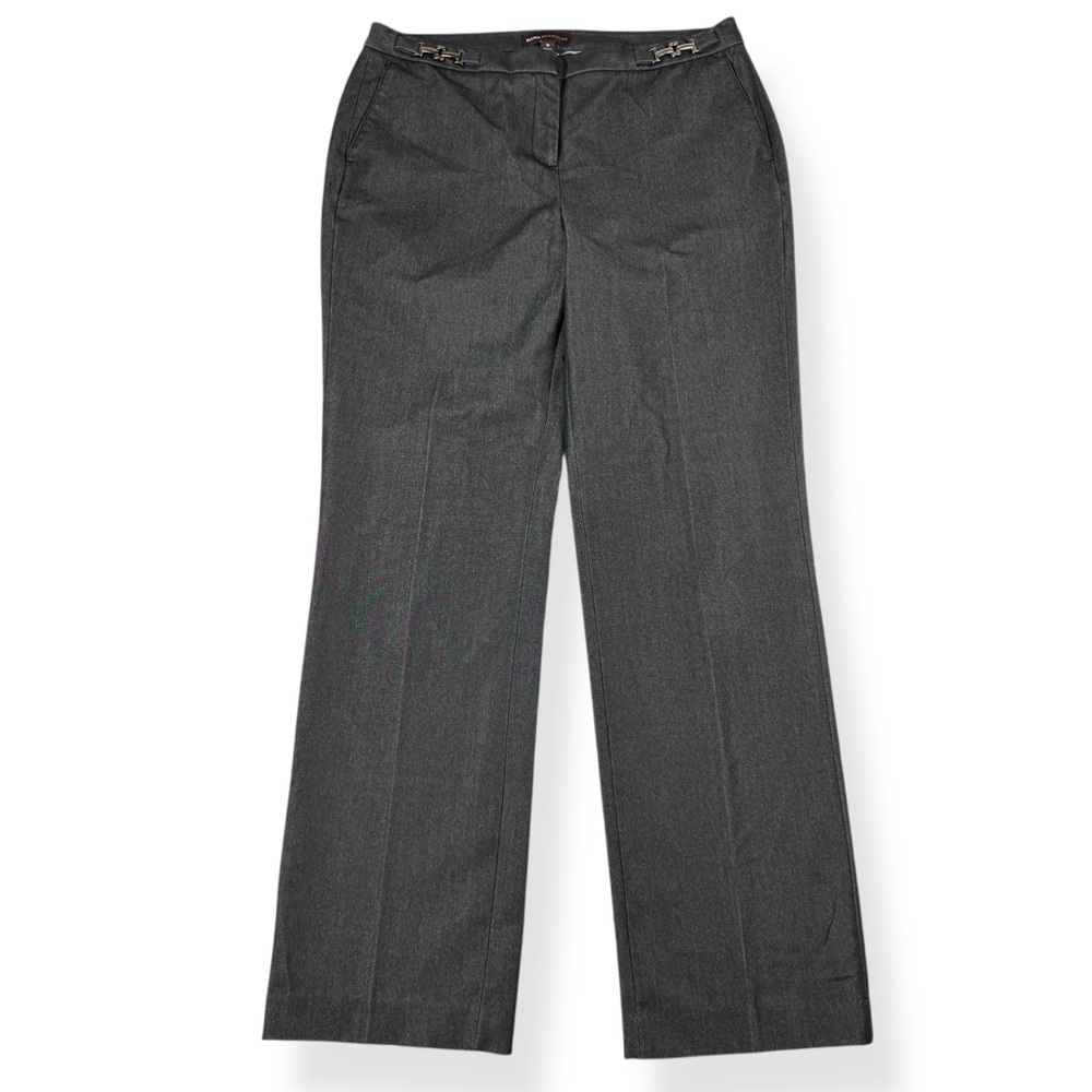Dana Buchman Dress Pants Womens 10 Black Silver Waist Detail‎